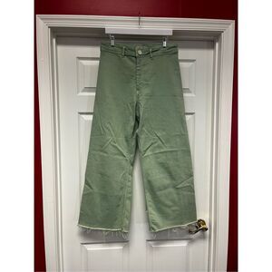 Zara Green Flare & Wide Leg Jeans